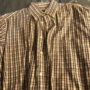 Canali plaid button down